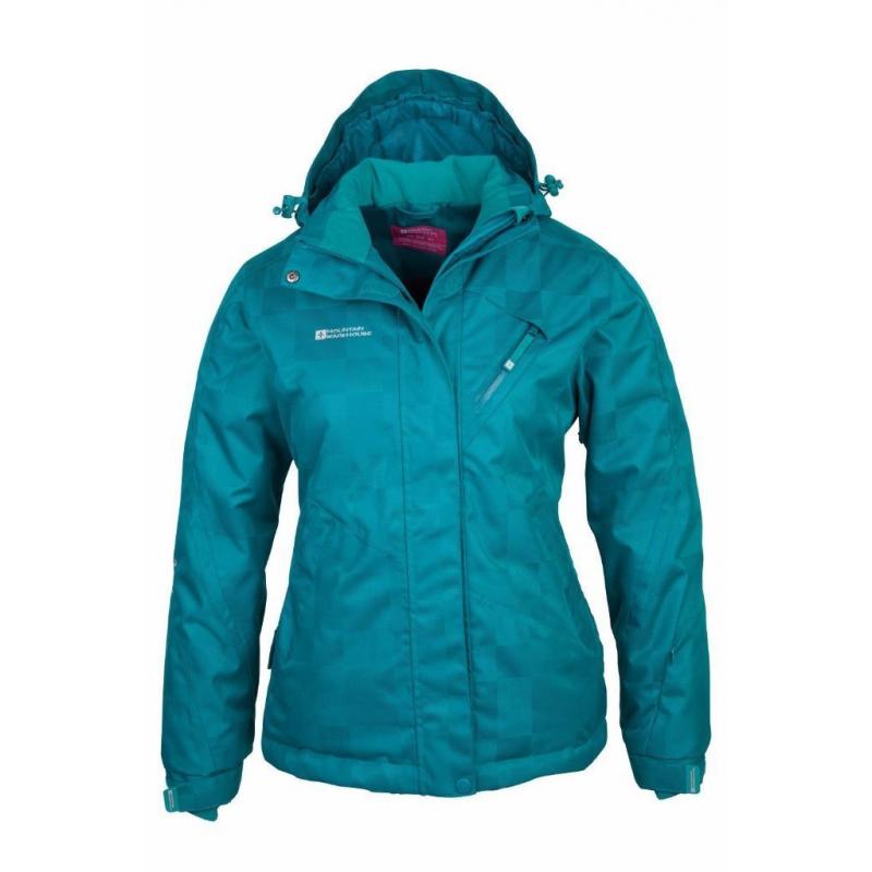 Mountain Warehouse Greta Womens Waterproof Taped Seams Breathable Insulated Ski Jacket Teal 16