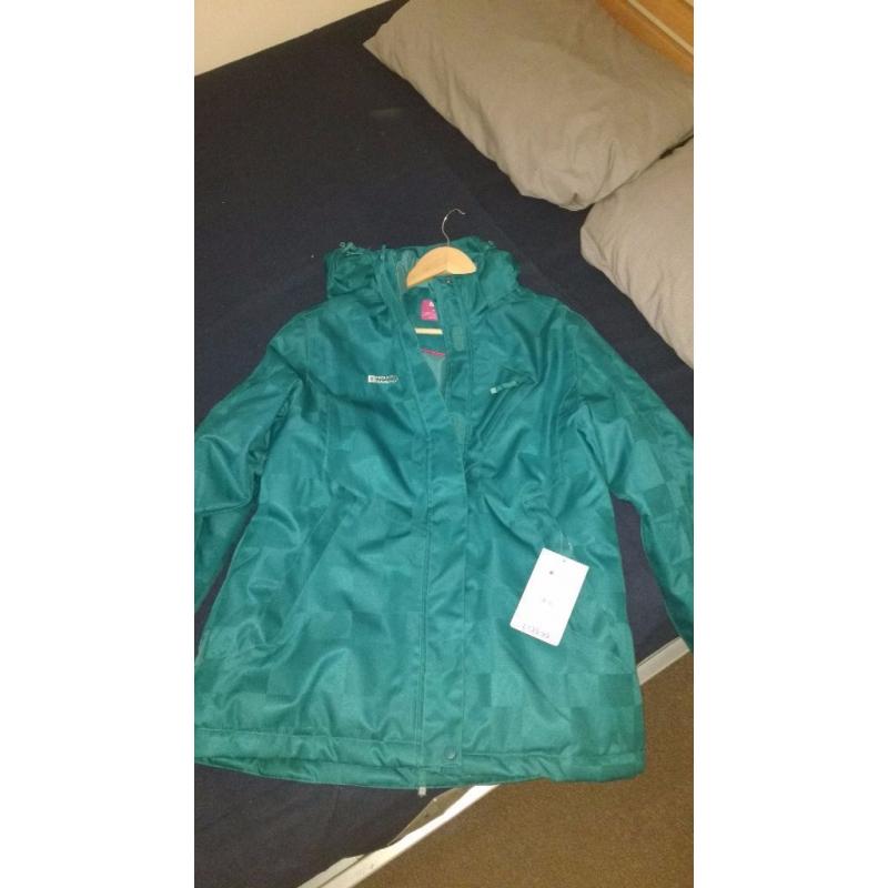 Mountain Warehouse Greta Womens Waterproof Taped Seams Breathable Insulated Ski Jacket Teal 16