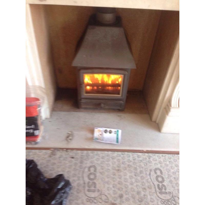 Log fire heater