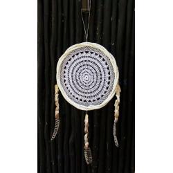 Handmade Large Mexican Mayan Dream Catcher White