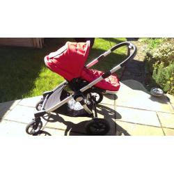 Baby Jogger City Select Pushchair with rain-cover (red)