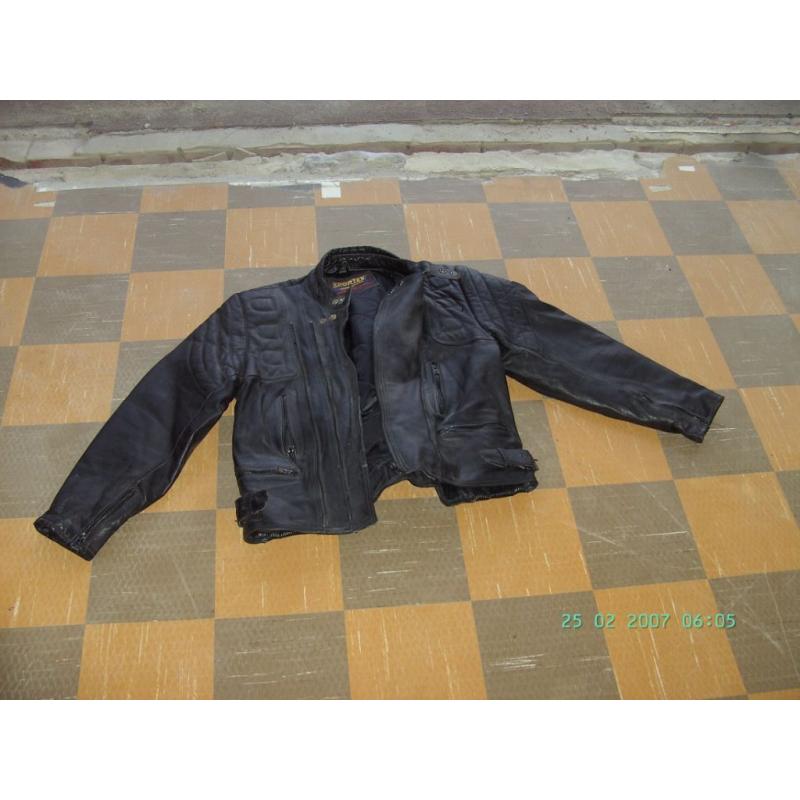 Mens biker leather jacket size 52 chest