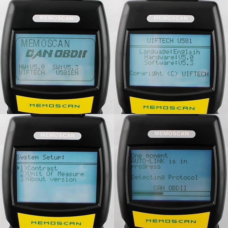 U581 Car Diagnostic Scanner CAN OBD2 OBDII Engine Fault Code Reader.