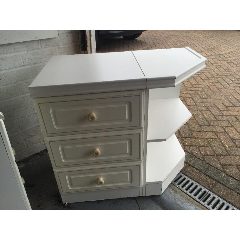 Bedside table white X 2 FREE