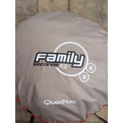 Four man Decathlon family pop up tent.