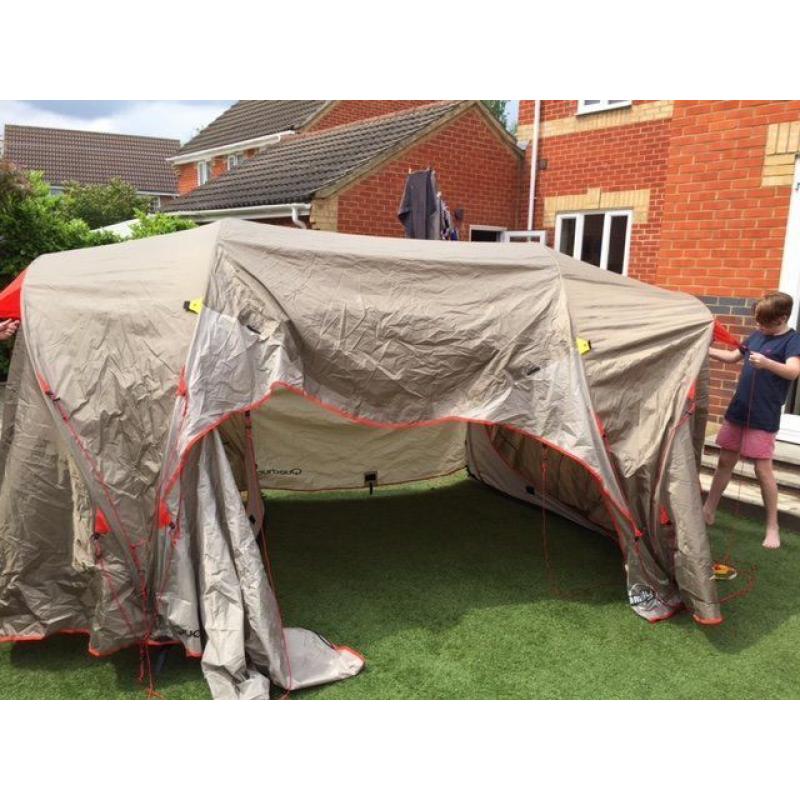 Four man Decathlon family pop up tent.