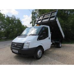 FORD TRANSIT 350 MWB 2.2 TDCI 125 BHP ONE STOP TIPPER 6 SPEED HEATED SCREEN