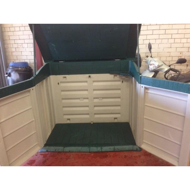 Plastic double door shed