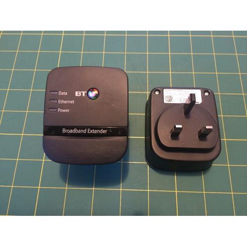 BT Broadband Extender 500 Kit (2 Units) Powerline Adapter - As New
