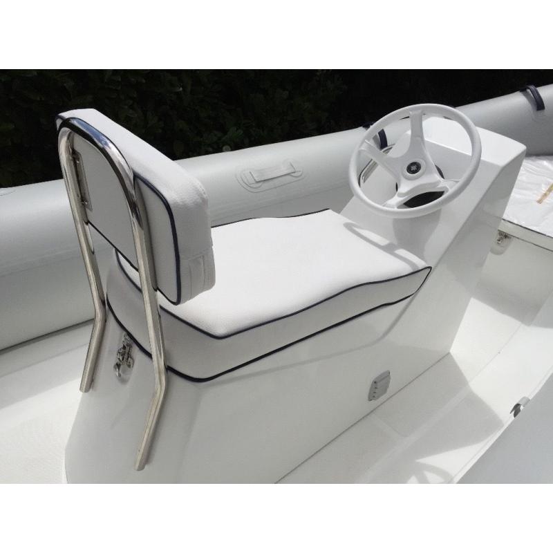 New Mercury Rib Rigid inflatable boat deluxe Jockey console inc helm cushions and wheel