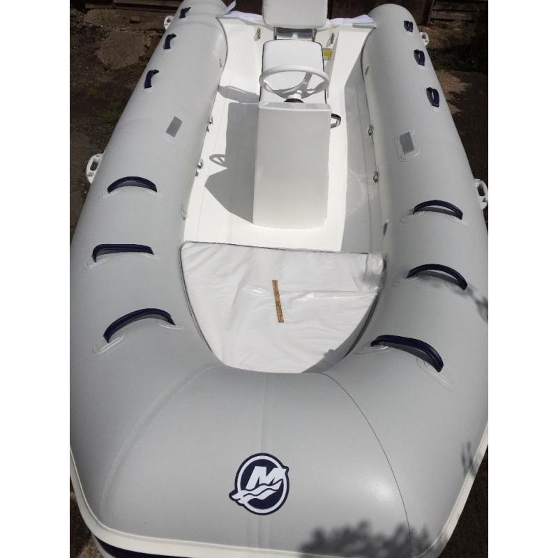 New Mercury Rib Rigid inflatable boat deluxe Jockey console inc helm cushions and wheel