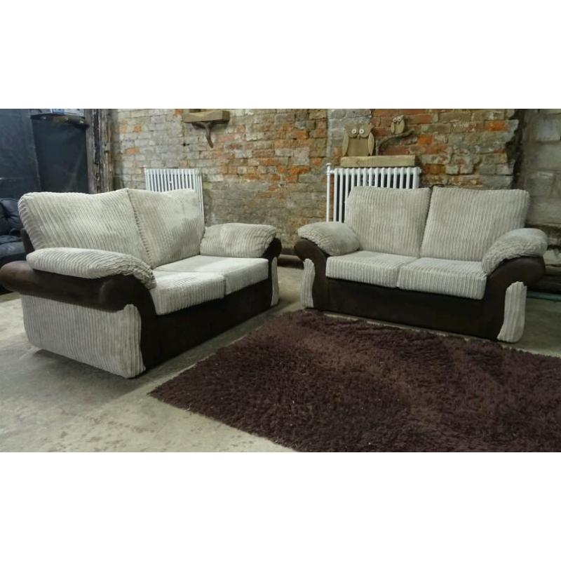 Gorgeous Jumbo Cord 2×2 Seater Sofas in Excellent Condition