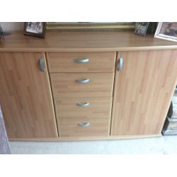 Dining table and 4 chairs and sideboard