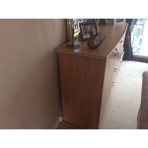 Dining table and 4 chairs and sideboard