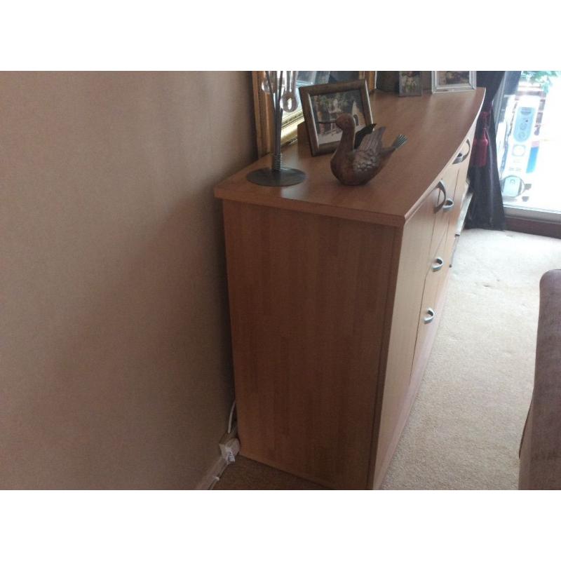 Dining table and 4 chairs and sideboard