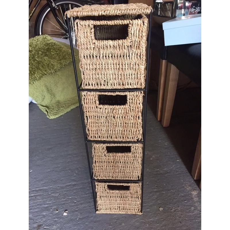 Wicker storage tower