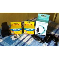 2 x REPLACEMENT FOR PANASONIC VIDEO BATTERIES VBG260 + CHARGER ( NEW, BOXED )