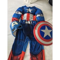 Marvel Superheroes Captain America Costume inc Mask & Shield