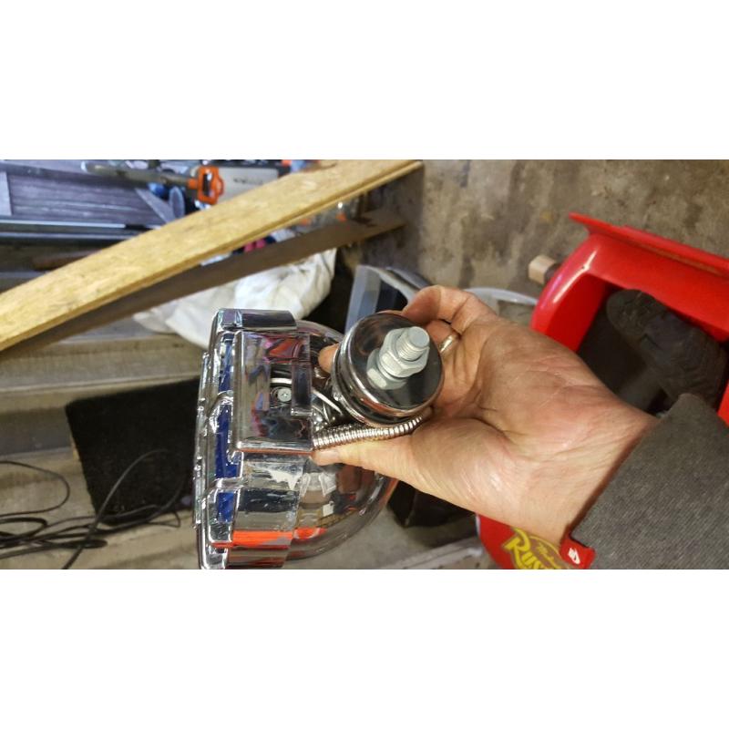 Pair of chrome spot lights brand new