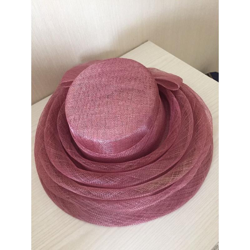 Cerise pink wedding hat