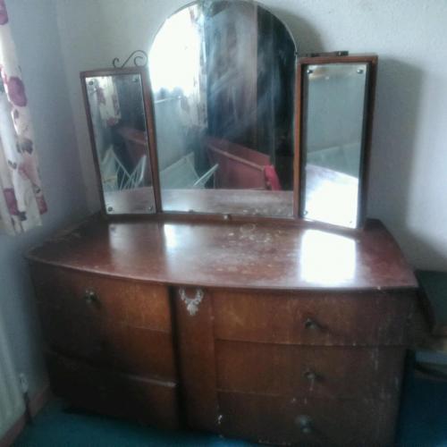 Old dressing table with mirrors
