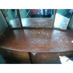 Old dressing table with mirrors