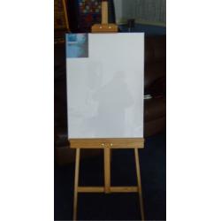 easel,brushes,paints & 2 canvasses-new in box-unwanted gift