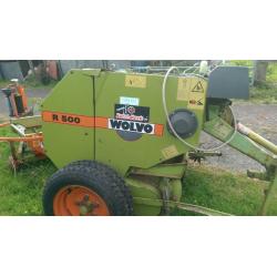 Wolvo R500 Mini baler and wrapper for small bales of haylage and hay