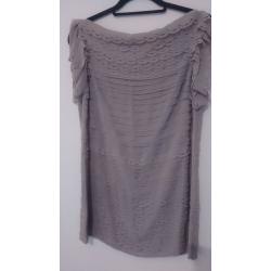 Gorgeous Cos Stores grey off-the-shoulder cutwork tunic/dress- size 36
