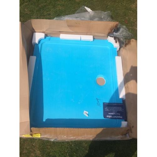 Brand new white shower tray
