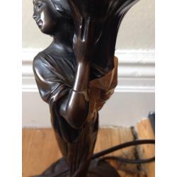 Art Deco lady figurine lamp