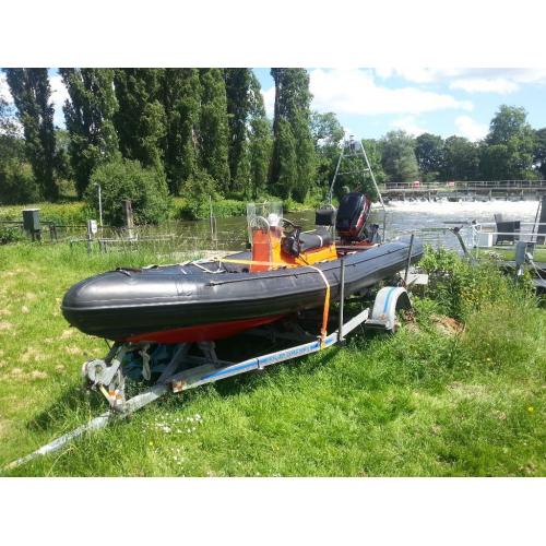 5 Meter R.I.B boat and 60hp outboard mercury engine