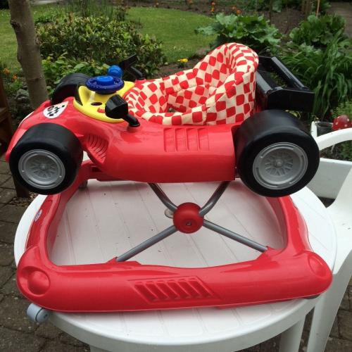 Racing car baby walker excellent condition