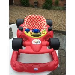 Racing car baby walker excellent condition