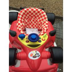 Racing car baby walker excellent condition
