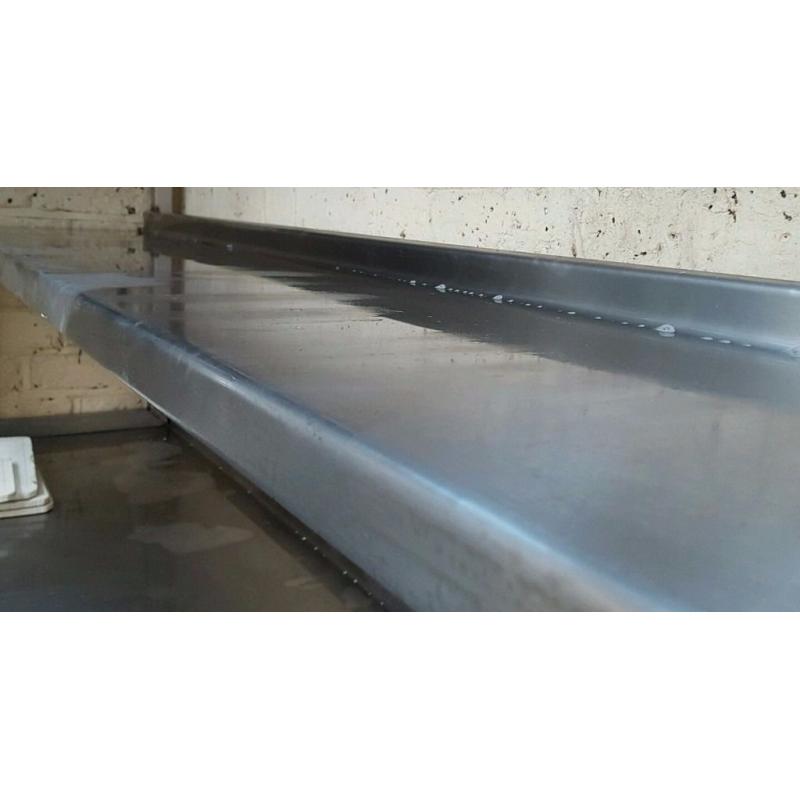 stainless steel commercial shelving unit