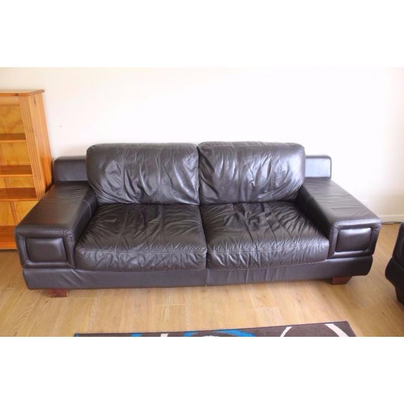 Immaculate Two & Three Seater Leather Sofas