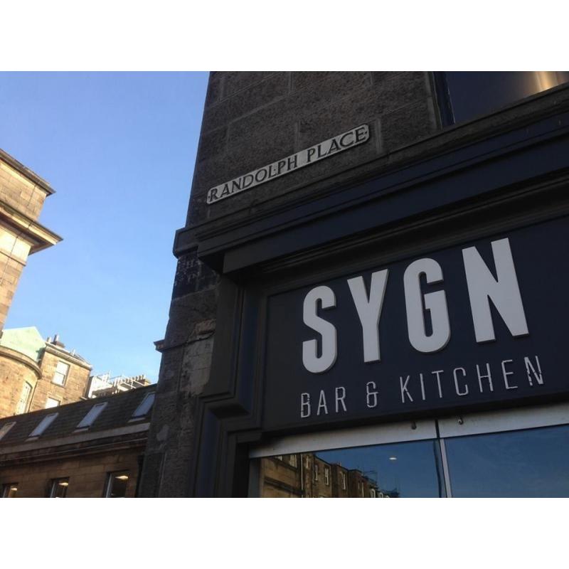 CHEFS REQUIRED AT SYGN BAR & KITCHEN