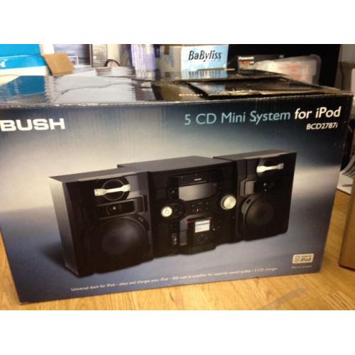 Bush Mini System with iPod Dock and 5 CD Trays - BCD2787i