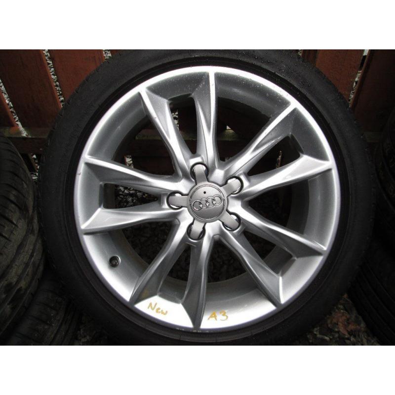 GENUINE AUDI A3 SPORT 17"ALLOYS AND TYRES EXCELLENT CONDITION