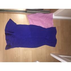 Blue fishtail bodycon dress