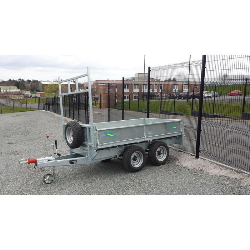 8'x 5' NEW GALVANISED BUILDERS FLATBED TRAILERS LED LIGHTS. DROPSIDES & MESHSIDES AVAILABLE