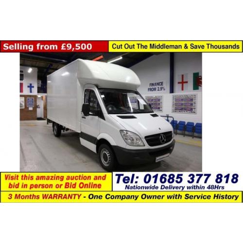 2012 MERCEDES SPRINTER 313 2.2CDI ALLOY BODY LUTON BOX VAN & SLIM JIM TAIL LIFT