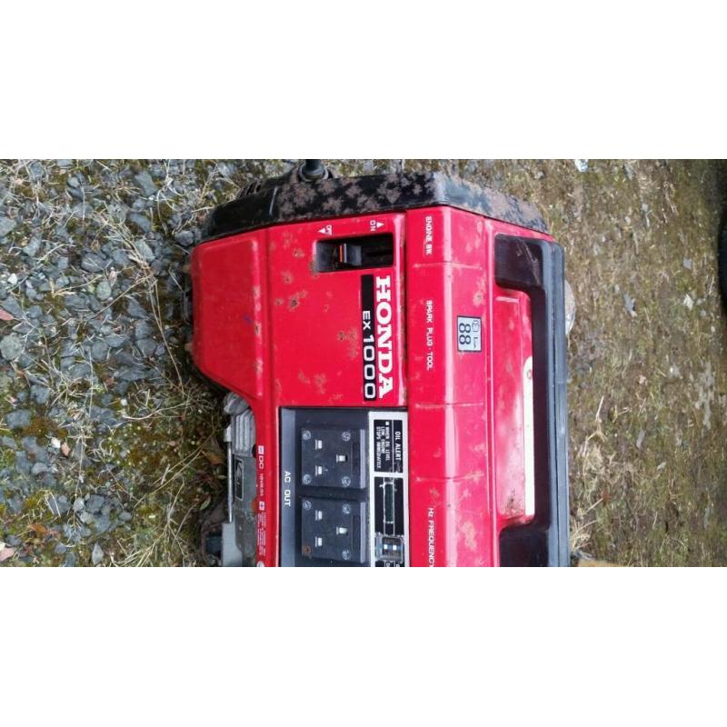 Honda ex 1000 silent running generator.