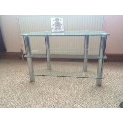 Glass television table