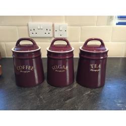 Purple Kitchen Canisters