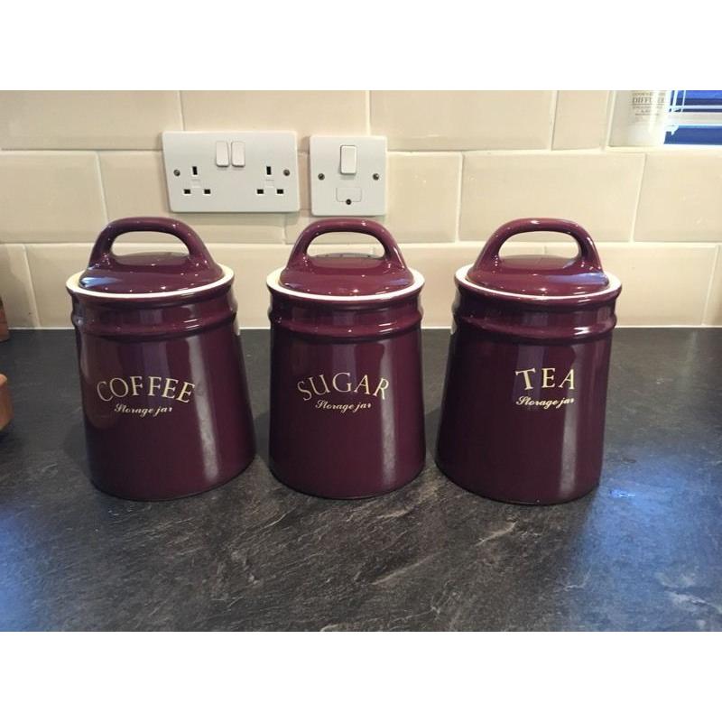Purple Kitchen Canisters