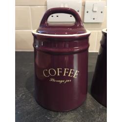 Purple Kitchen Canisters
