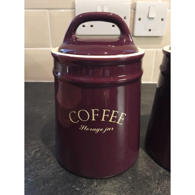 Purple Kitchen Canisters