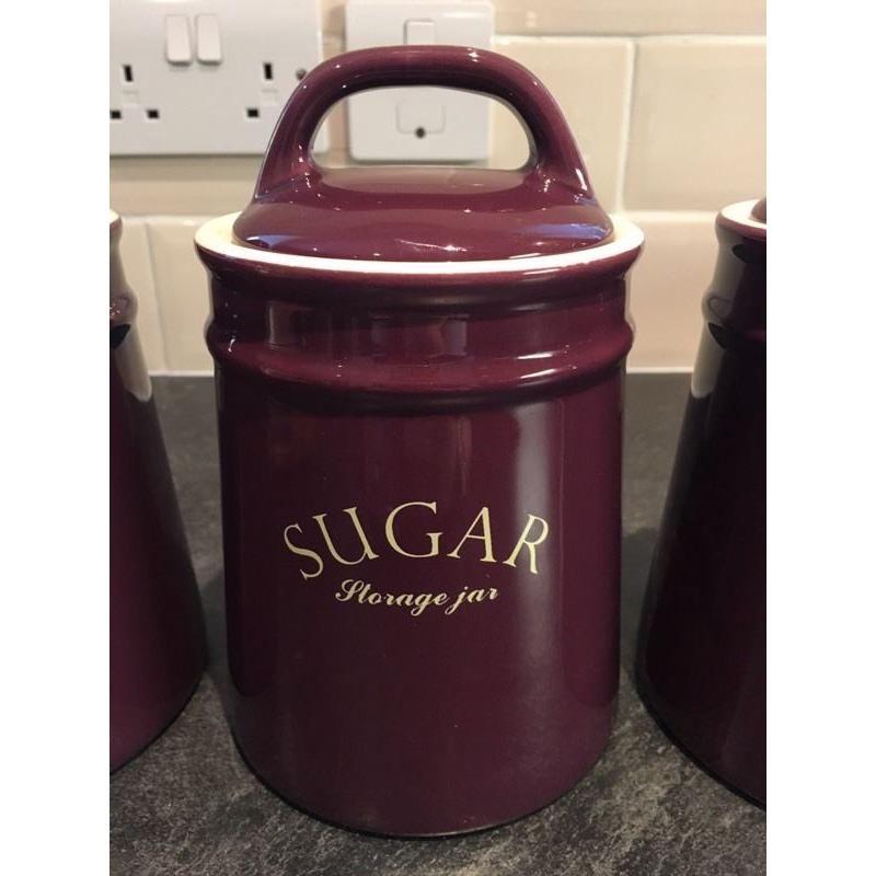 Purple Kitchen Canisters